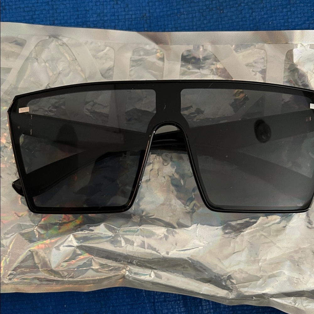 AKIRA Black Shield Sunglasses